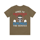 Respectful Tribute: Military Design T-Shirt - 'Honor the Sacrifice, Remember the Service