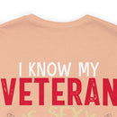 Protective Pride: Military Design T-Shirt - 'I Know My Veteran is Sexy, but Look at Him Again... I'll Punch You Right in the Mouth!'
