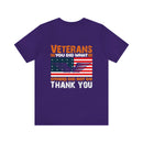 Veterans: Defenders of Freedom Military Design T-Shirt - Thank You for Your Unparalleled Service!