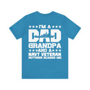 Fearless Family Man: Military Design T-Shirt - 'I'm a Dad, Grandpa, and a Navy Veteran - Nothing Scares Me