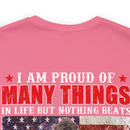 Women's 'Proud Veteran's Daughter' Military-Style T-Shirt - Celebrating Pride and Honor in Family Service