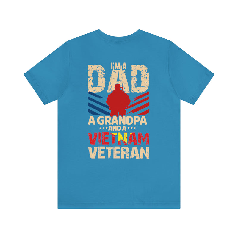 Proudly Wearing Many Hats: Vietnam Veteran, Dad, and Grandpa - Military Design T-Shirt