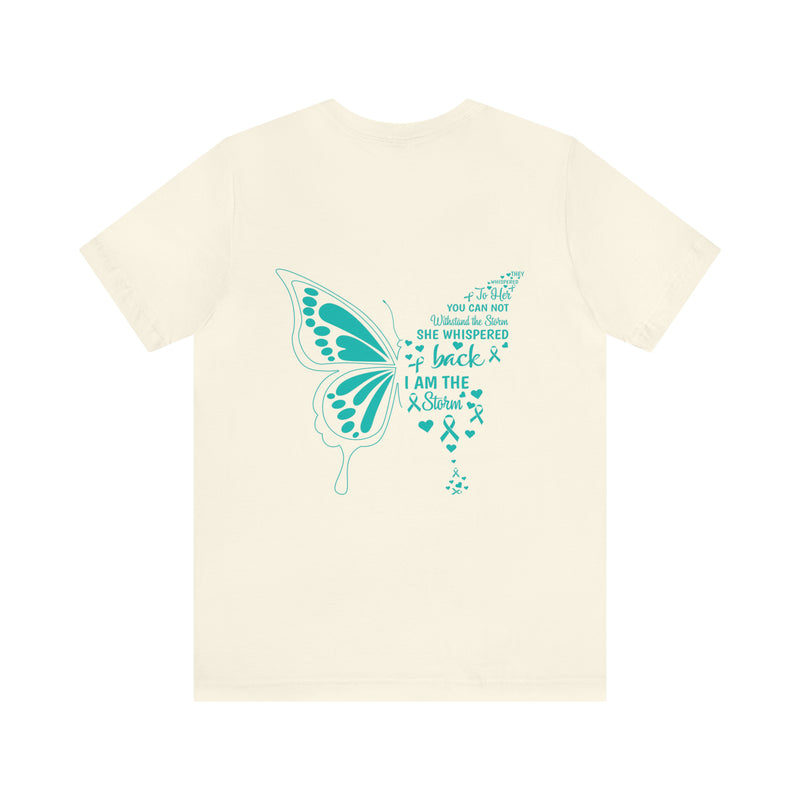 Resilient Wings: 'I AM THE Storm' PTSD Design Butterfly T-Shirt