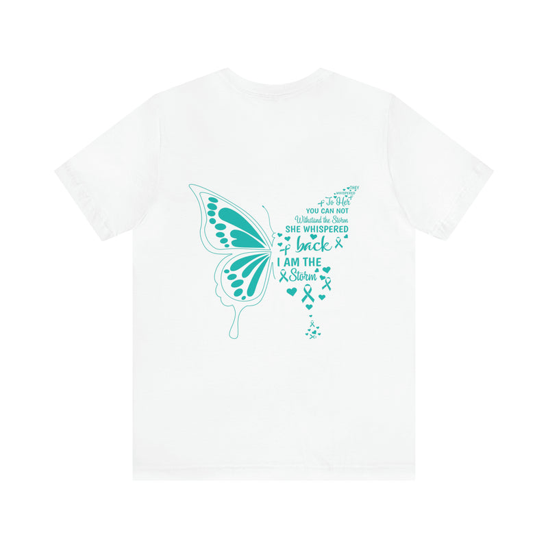 Resilient Wings: 'I AM THE Storm' PTSD Design Butterfly T-Shirt