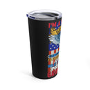 I'm a Veteran Grandpa - Protecting Strangers, Defending Family - 20oz Black Military Design Tumbler