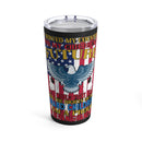 Proud Veteran Grandpa: 20oz Black Military Design Tumbler - 'Serving for Future Generations'
