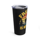 Freedom Comes at a Price: 20oz Black Military Design Tumbler - Embracing the Sacrifices for Liberty