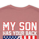 Proud Army Dad: My Son Has Your Back Military Design T-Shirt