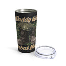 Daddy's Combat Boots: 20oz Military Design Tumbler - Black Background Tribute