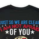 Unshakable Resolve: Military Design T-Shirt - Fearless in the Face of Adversity