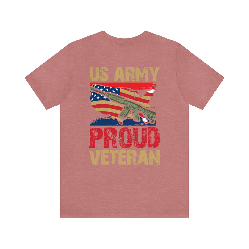 Proud US Army Veteran: Military Design T-Shirt Embodying Honor and Service