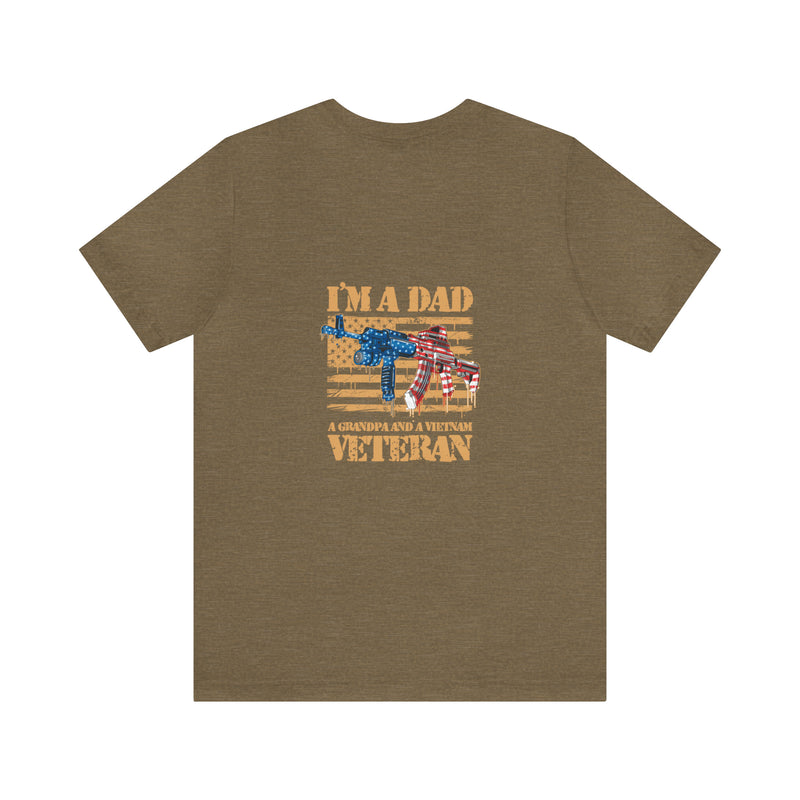 Triple Legacy: Dad, Grandpa, and Vietnam Veteran - Military Design T-Shirt Celebrating Generations