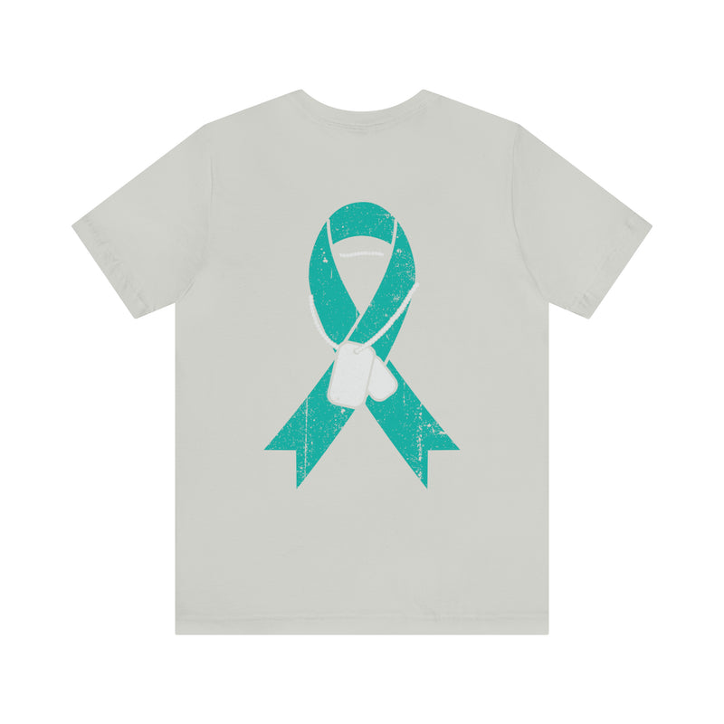 Veteran PTSD Awareness Teal Ribbon Design T-Shirt