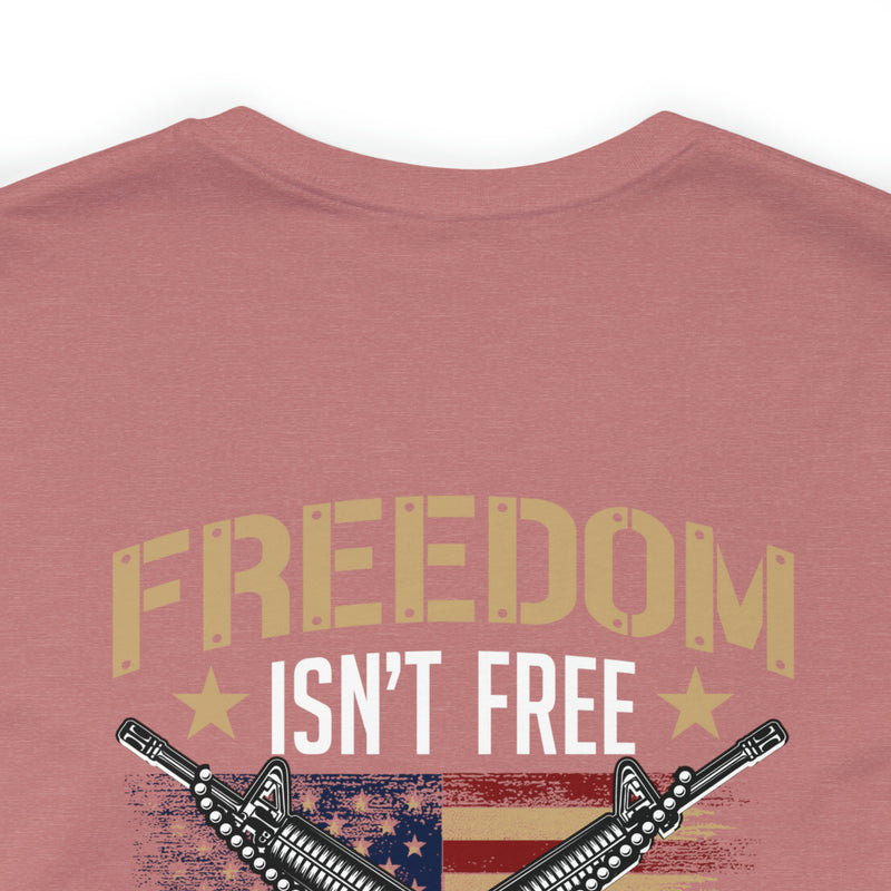 Patriotic Pride: United States Veteran Military Design T-Shirt - 'Freedom Isn't Free, I Paid for It with My Blood, Sweat, and Tears