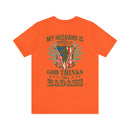 God's Badass: My Veteran Husband - Military Design T-Shirt Celebrating Strength and Support
