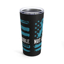 Unveiling the Unseen: 20oz Tumbler with Black Background and 'PTSD - Not All Wounds Are Visible