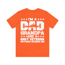 Fearless Family Man: Military Design T-Shirt - 'I'm a Dad, Grandpa, and a Navy Veteran - Nothing Scares Me