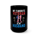 Proud Spouse: 15oz Black Military Design Mug - Honoring My Veteran Husband