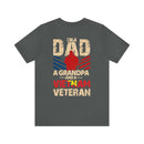 Proudly Wearing Many Hats: Vietnam Veteran, Dad, and Grandpa - Military Design T-Shirt