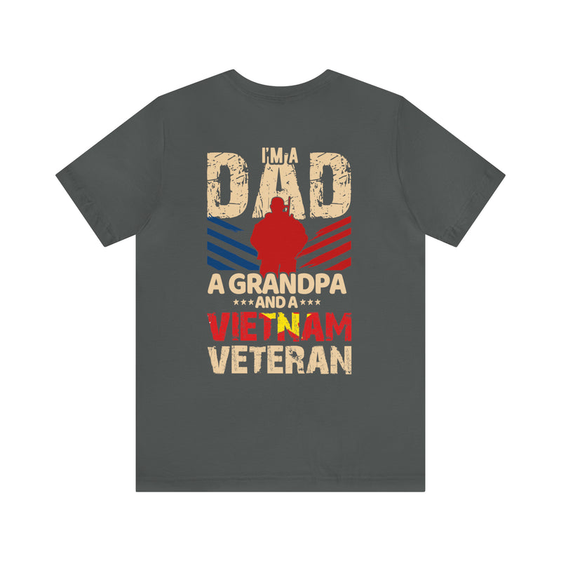 Proudly Wearing Many Hats: Vietnam Veteran, Dad, and Grandpa - Military Design T-Shirt