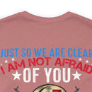 Unshakable Resolve: Military Design T-Shirt - Fearless in the Face of Adversity
