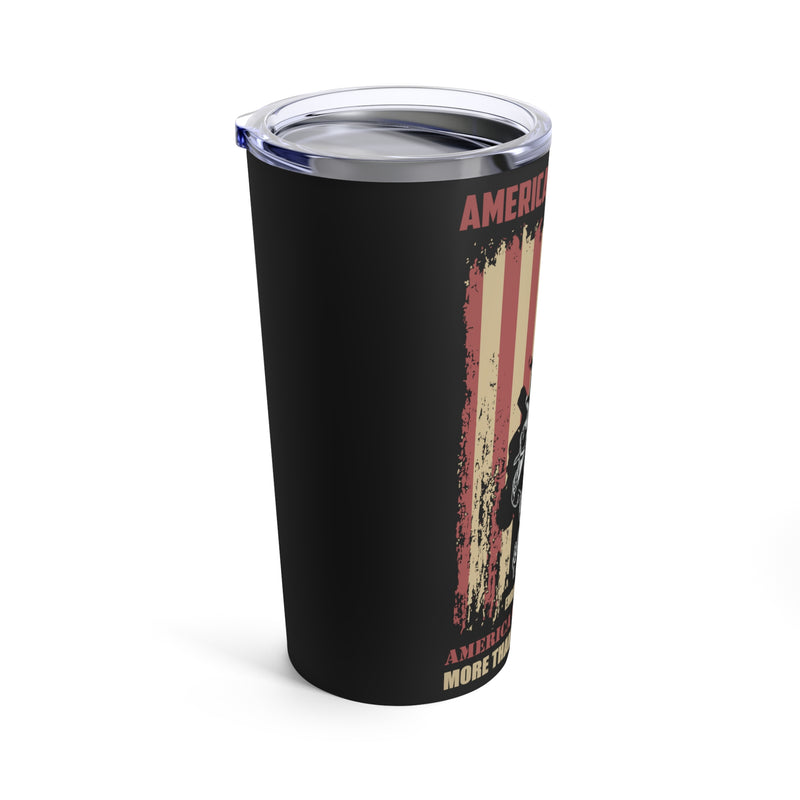 America's Veterans: Embodying Our Founding Ideals - 20oz Military Design Tumbler in Bold Black!