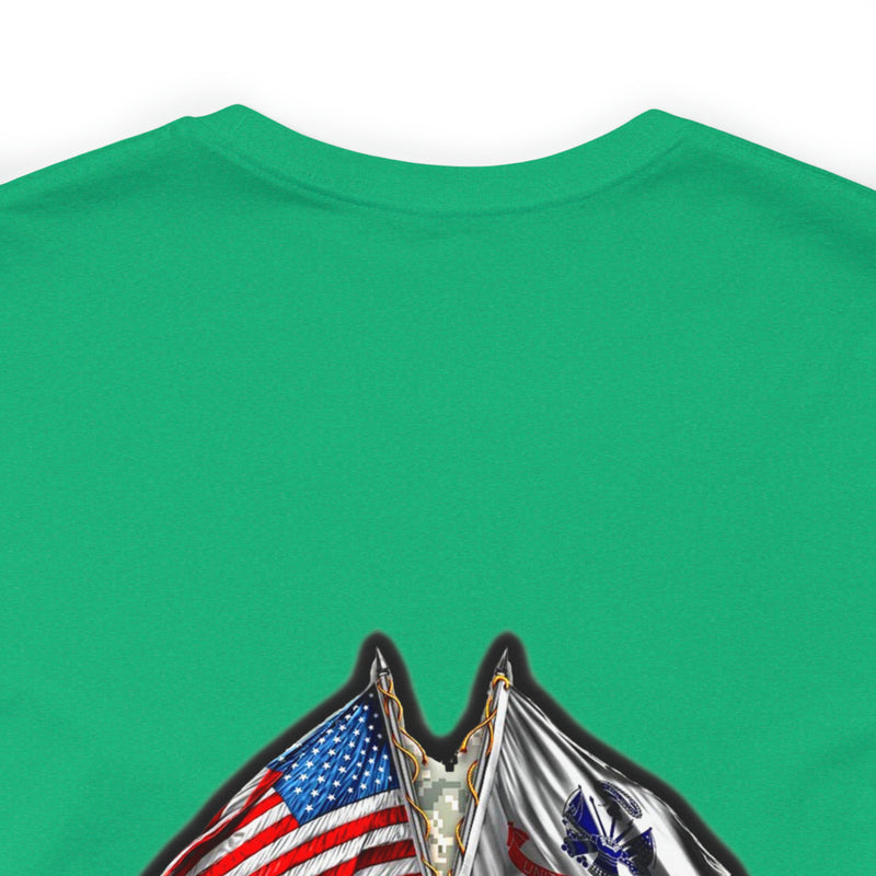 Patriotic Valor: Military T-Shirt with 'Double Flag Eagle U.S. ARMY' Design