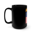 Army Veteran 15oz Military Design Black Mug - Proudly Serving with Honor and Bravery!