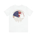 Saluting Sacrifice: Thank You to All Who Defend the Flag Military T-Shirt