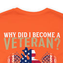 Serving with Courage: Military Design T-Shirt - 'Why Did I Become a Veteran? Because Football, Baseball, and Basketball Only Require One Ball!