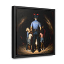 A Shield Against the Darkness Framed Canvas