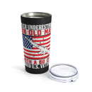 DD 214 Pride: 20oz Military Design Tumbler - Never Underestimate an Old Man, Proud US Veteran!