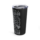 Retired Badass: 20oz Military Design Tumbler for Unconventionally Cool Veterans
