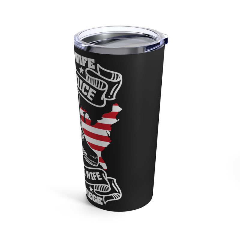 Privilege of Being a Veteran's Wife: 20oz Military Design Tumbler in Black