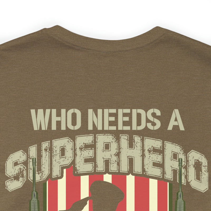 Grandpa, My Superhero: Military Design T-Shirt Celebrating the Veteran Legacy