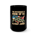 Unyielding Dedication: 15oz Military Design Black Mug - Embrace the Unbreakable Bond of Military Service!