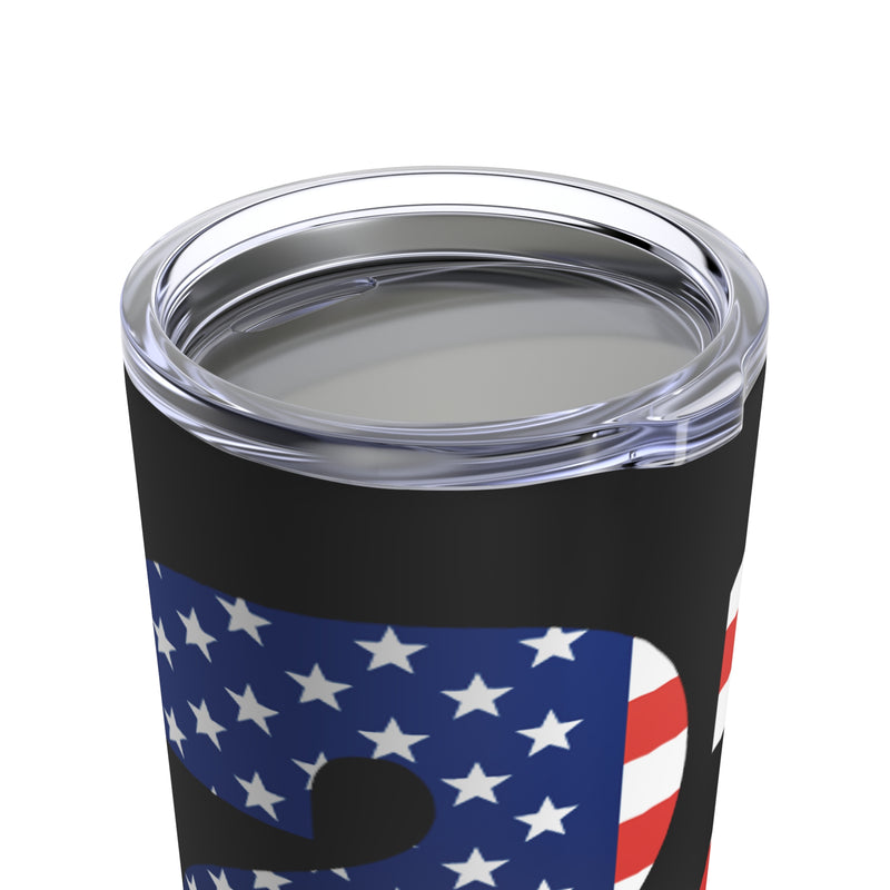 Premium 20oz Military Design Tumbler - Bold 'A Day is 22 Too Many' Motif on Black Background