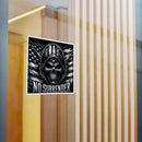 No surrender black flag skull sticker