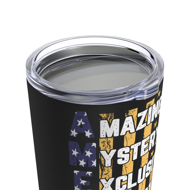 Exclusive 20oz Military Tumbler: Embrace Mystery, Respect Independence, and Achieve Courage!