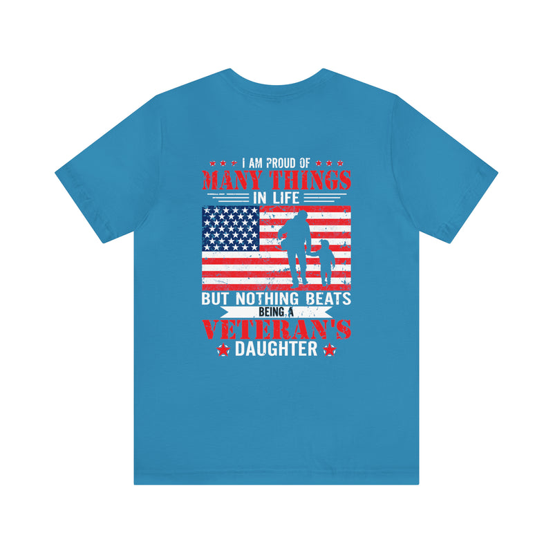 Proud Daughter of a Veteran: Military Design T-Shirt Celebrating Family Legacy