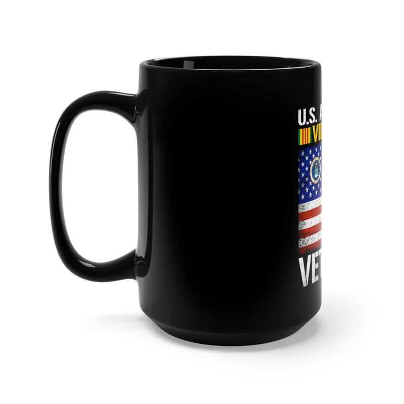 US Air Force 15oz Military Design Black Mug - Show Your Patriotism with this Stylish and Durable Coffee Mug!