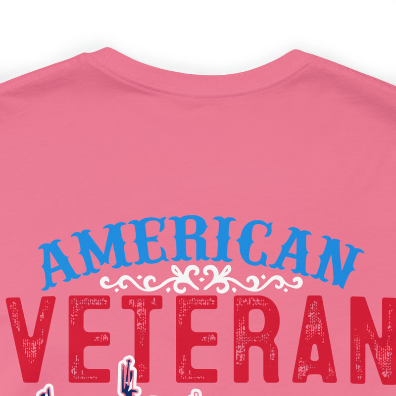 USA-Made Valor: Military Design T-Shirt - American Veteran, Serving with Honor