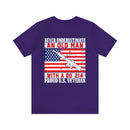 Pride & Power: U.S. Veteran Military Design T-Shirt - Never Underestimate an Old Man with a DD 214