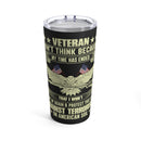 Eternal Vigilance: Unyielding Dedication of Veterans Defending the Flag, Embodied in our 20oz Military Design Tumbler