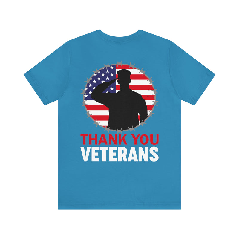 Gratitude Unveiled: Thank You Veterans Military Design T-Shirt