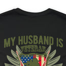 God's Badass: My Veteran Husband - Military Design T-Shirt Celebrating Strength and Support