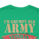 Sarcastic Army Veteran: Military Design T-Shirt - 'I'm a Grumpy Old Army Veteran, My Level of Sarcasm Depends on Your Level of Stupidity