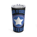 Air Force Veteran 20oz Military Design Tumbler: Honor and Pride in Every Sip
