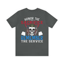 Respectful Tribute: Military Design T-Shirt - 'Honor the Sacrifice, Remember the Service