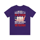 Unyielding Valor: U.S. Veteran Military Design T-Shirt - Never Underestimate an Old Man Who Defended Your Country